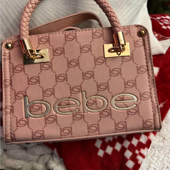 bebe Handbags - Bebe Blush Mini Bag with Gold Accents